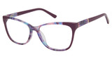 Nicole Miller Eyeglasses IBIZA PURPLE EGGPLANT/C03