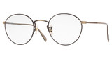 OLIVER PEOPLES Eyeglasses OV1186 COLERIDGE NEW ANTIQUE GOLD/BLACK/5296