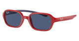 Ray-Ban Junior Eyeglasses RJ9074S RED ON RUBBER BLUE/709380