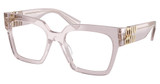 Miu Miu Eyeglasses MU 04UV TRANSPARENT MAUVE/12W1O1