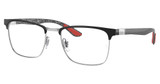 Ray-Ban Rx Eyeglasses RX8421 BLACK ON SILVER/2861