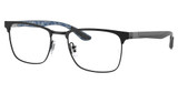 Ray-Ban Rx Eyeglasses RX8421 MATTE BLACK ON BLACK/2904