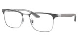 Ray-Ban Rx Eyeglasses RX8421 GREY ON SILVER/3125