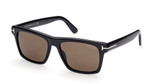 Tom Ford Eyeglasses FT0906 shiny black / brown polarized/01H