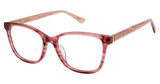 Nicole Miller Eyeglasses LAGUNA PINK STRIPE/C02