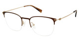 TLG Eyeglasses NU063 BROWN / GOLD/C02