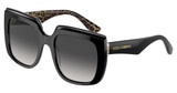 DOLCE & GABBANA Eyeglasses DG4414 BLACK ON LEO BROWN/32998G