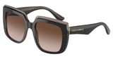 DOLCE & GABBANA Eyeglasses DG4414F HAVANA ON TRANSPARENT BR/502/13