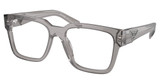Prada Eyeglasses PR 08ZV TRANSPARENT ASPHALT/18S1O1