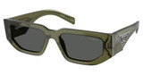 Prada Eyeglasses PR 09ZS TRANSPARENT MILITARY GRE/25A40L