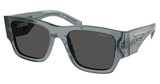 Prada Eyeglasses PR 10ZS TRANSPARENT OCEAN/17T08Z