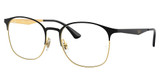 Ray-Ban Rx Eyeglasses RX6493 BLACK ON GOLD/2890