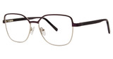 Genevieve Paris Design Eyeglasses PLATFORM matte plum/silver