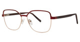 Genevieve Paris Design Eyeglasses PLATFORM matte burgundy/gold