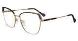 Yalea Eyeglasses VYA074 Blue/Silver 0SN9