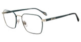 Just Cavalli Eyeglasses VJC018 SHINY PALLADIUM W/GREEN PARTS 0539