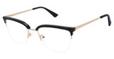 Nicole Miller Eyeglasses DIX BAY EBONY/GOLD/C01