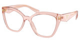 Prada Eyeglasses PR 20ZV TRANSPARENT PEACH/19Q1O1