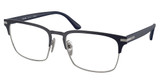 Prada Eyeglasses PR 58ZV MATTE BALTIC/GUNMETAL/02N1O1