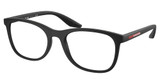 Prada Sport Eyeglasses PS 05PV BLACK RUBBER/DG01O1