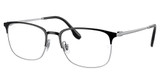Ray-Ban Rx Eyeglasses RX6494 BLACK ON SILVER/2861