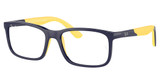 Ray-Ban Youth Eyeglasses RY1621F DARK BLU ON RUBBER YELLO/3937