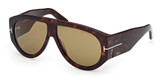 Tom Ford Eyeglasses FT1044 dark havana / green/52N