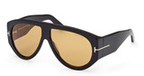 Tom Ford Eyeglasses FT1044 shiny black / brown/01E