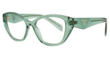 Prada Eyeglasses PR 21ZV TRANSPARENT SAGE/11R1O1