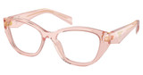 Prada Eyeglasses PR 21ZV TRANSPARENT PEACH/19Q1O1