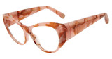 Philipp Plein Eyeglasses VPP101 Opal Fuschia/Marbled Pink 06Z8