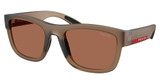 Prada Sport Eyeglasses PS 01ZS TRANSPARENT BROWN/29F50A