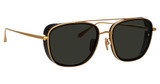 Linda Farrow LFL1441S JARVIS BLACK/YELLOW GOLD/GREY/001