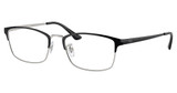 Ray-Ban Rx Eyeglasses RX8772D BLACK ON SILVER/1235