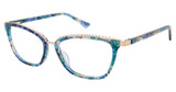 Nicole Miller Eyeglasses ST. MARKS BLUE GREEN/C03