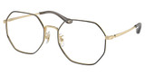 COACH Eyeglasses HC5174D SHINY LIGHT GOLD / BLACK/9430