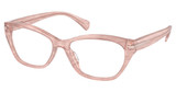 Ralph Eyeglasses RA7161U SHINY TRANSPARENT ROSE/6155