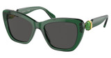 SWAROVSKI Eyeglasses SK6018 TRANSPARENT DARK GREEN/104587