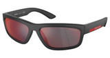 Prada Sport Eyeglasses PS 05ZS BLACK RUBBERED/DG008F