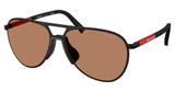 Prada Sport Eyeglasses PS 53ZS BLACK RUBBERED/DG020D