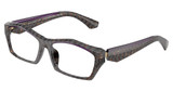 ALAIN MIKLI Eyeglasses A03525 DAMIER HAVANA/OPAL PURPL/005
