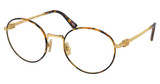 Miu Miu Eyeglasses MU 52XV HAVANA HONEY/GOLD/14U1O1