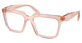 Prada Eyeglasses PR A19V TRANSPARENT PEACH/19Q1O1