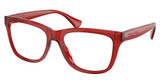 Ralph Eyeglasses RA7170U SHINY TRANSPARENT BURGUN/6210