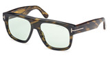 Tom Ford Eyeglasses FT1201 havana/other / green/56N