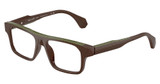 ALAIN MIKLI Eyeglasses A03532 POINTILLEE BROWN/GREEN/002