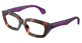 ALAIN MIKLI Eyeglasses A03536 STRIPED HAVANA BROWN YEL/003