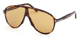 Tom Ford Eyeglasses FT1211 blonde havana / brown/53E