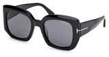 Tom Ford Eyeglasses FT1220 shiny black / smoke polarized/01D