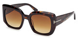 Tom Ford Eyeglasses FT1220 dark havana / gradient brown/52F